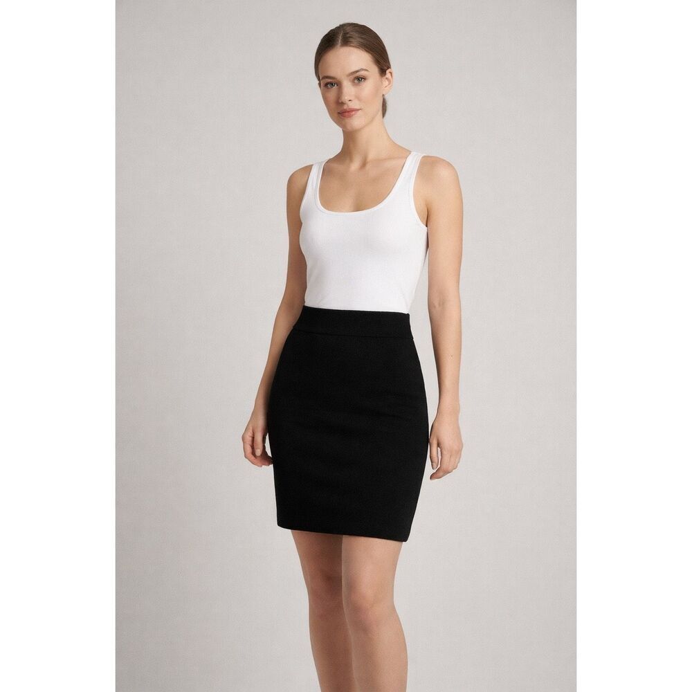 xpress Black Knit Pencil Skirt Women’s Small Stretch Classic
